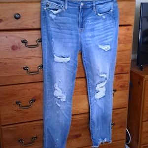 Judy Blue Boyfriend fit distressed jeans, size 11